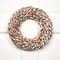 12" Glitter Christmas Wreath with Champagne Gold Budding Leaves Unlit Holiday Decor